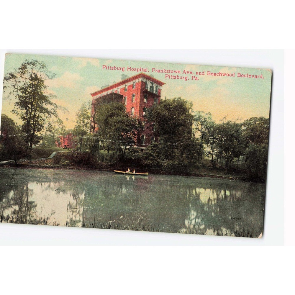 Vintage 1909 Pittsburg Hospital Postcard Frankstown Ave Pittsburgh PA VG-